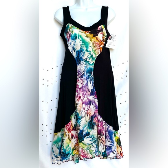 NWT Iolana Dress by Chanterelle Couture Made In Kauai Hawaii Soft Slimming Large - Picture 2 of 10